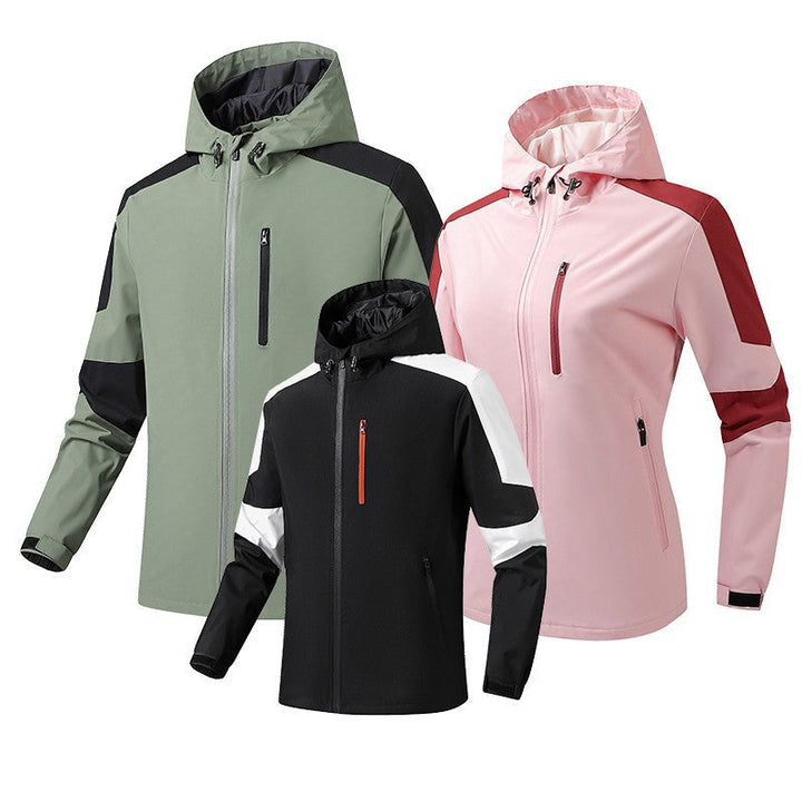 Męski Oddychający Softshell-Hardshell Hybrid Kurtka z Kaptur i Wodoodporny Kieszenie na zamek