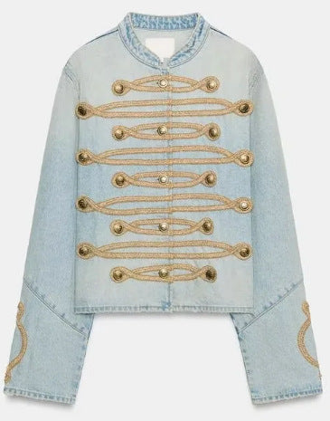 Kurtka Denimowa Damska Stylowa Elegancka Nowoczesna