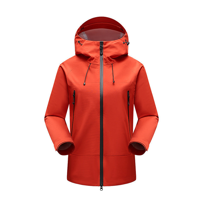 Męski Minimalistic technical three-layer kurtka softshell z sealed szwy i wodoodporny przód zamek