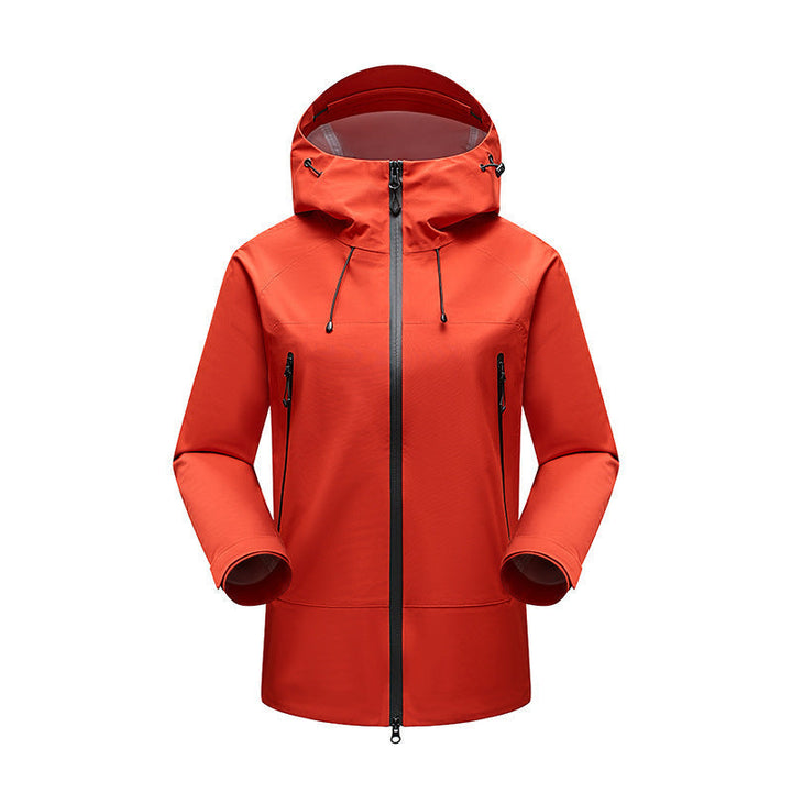 Męski Minimalistic technical three-layer kurtka softshell z sealed szwy i wodoodporny przód zamek