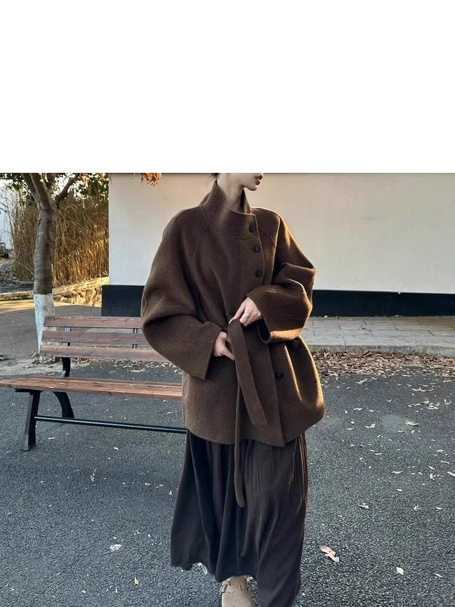 Damska Fashionable oversize Wool kurtka Lumaza
