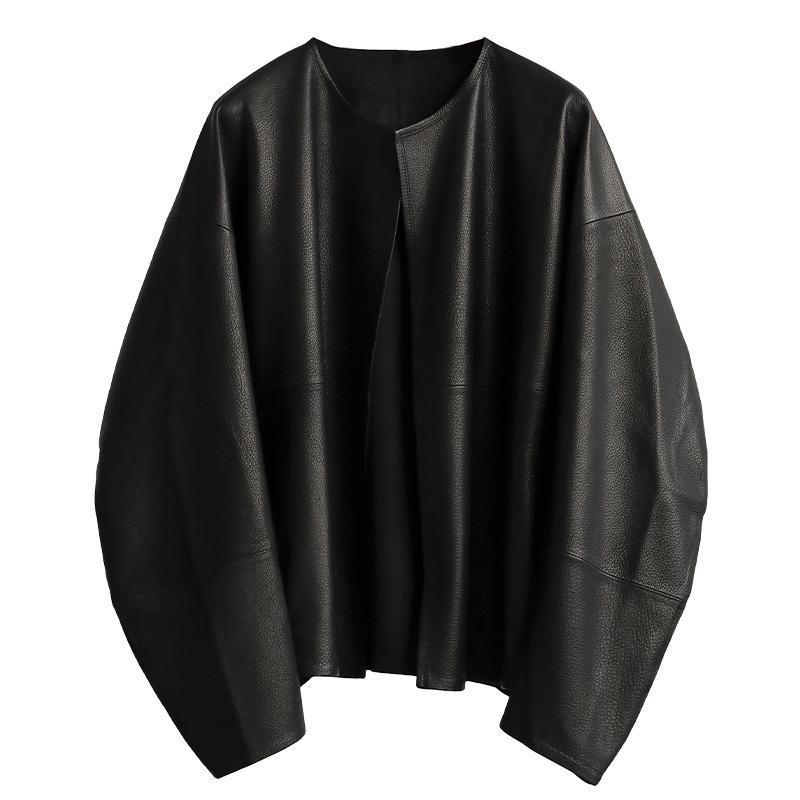 Damska oversize Leather kurtka Lumaza