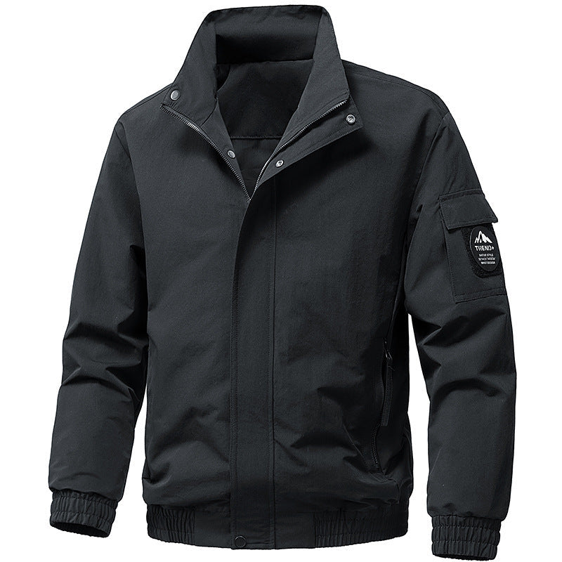Męska technical kapturemed softshell kurtka z regulowany kapturem i utility kieszeniami