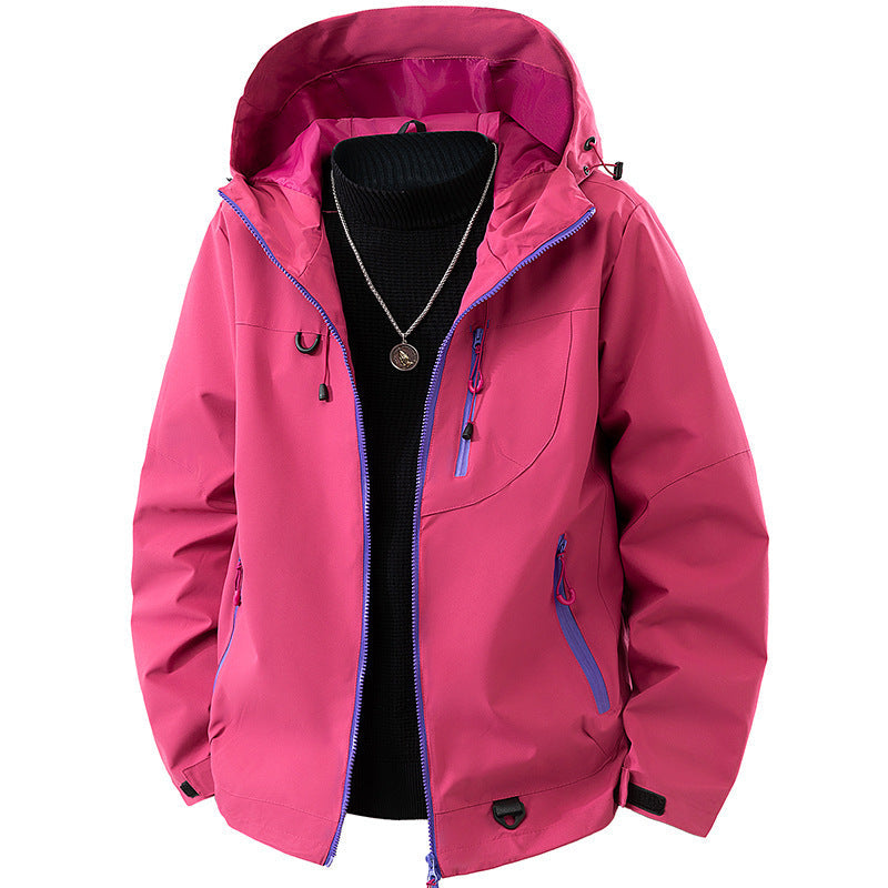 Męska Technical kurtka softshell outdoorowy z kapturem water- i wiatroszczelna membrana sealed zamkiems