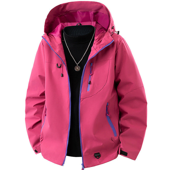 Męska Technical kurtka softshell outdoorowy z kapturem water- i wiatroszczelna membrana sealed zamkiems
