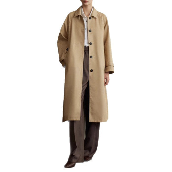 Damska elegancka trencz z paskiem waist Drune