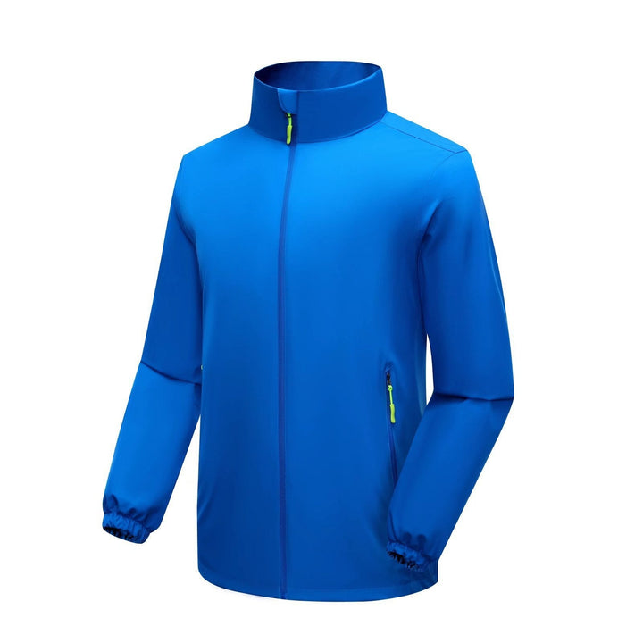 Męski Lekki Softshell Rain Kurtka z High Stójka i Wiatroszczelny Microfiber Zewnętrzna warstwa