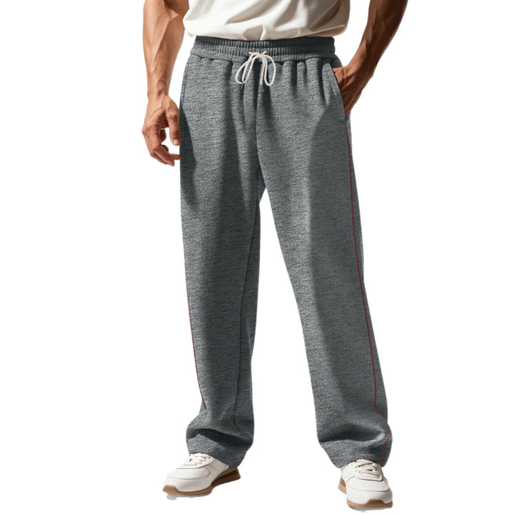 Męska casually fitting sweatpants z boczny ozdobny szew, elastyczny Komfort waistband, i deep kieszenie boczne