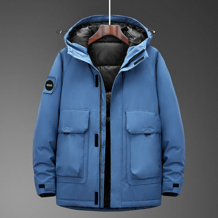 Męski Technical Parka z Wodoodporny Softshell Zewnętrzny Zewnętrzna warstwa i Pikowany Termiczny Ocieplenie
