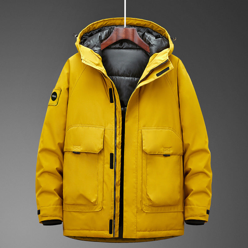 Męski Technical Parka z Wodoodporny Softshell Zewnętrzny Zewnętrzna warstwa i Pikowany Termiczny Ocieplenie