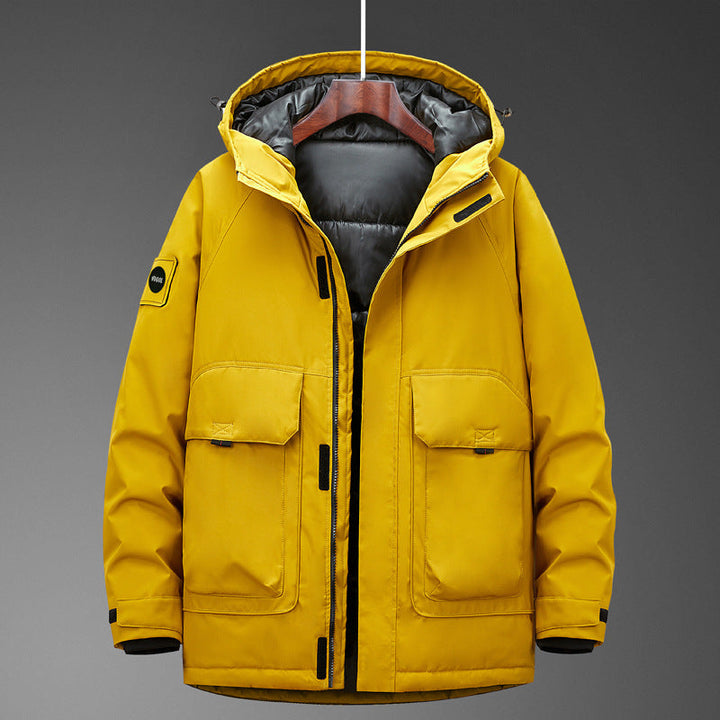 Męski Technical Parka z Wodoodporny Softshell Zewnętrzny Zewnętrzna warstwa i Pikowany Termiczny Ocieplenie