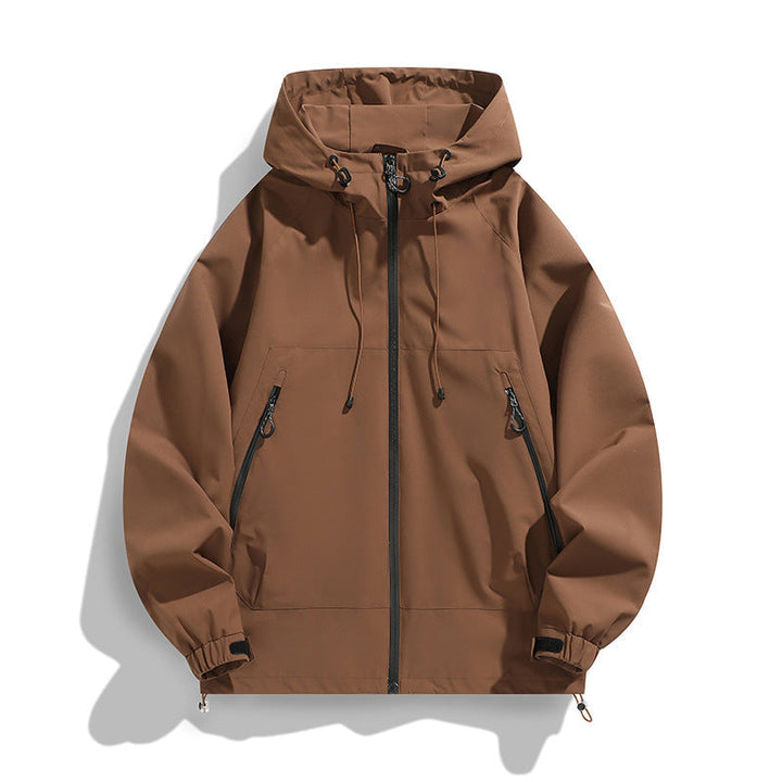 Męska Technical Wwd i Water Repellent kapturemed kurtka z regulowany dół
