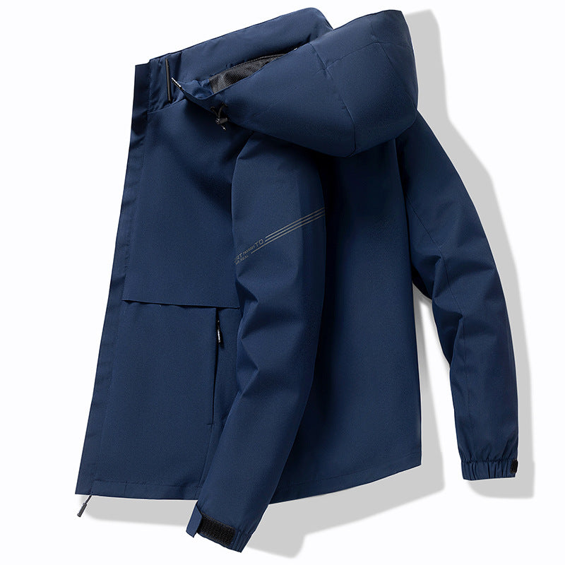 Męska wodoodporny Wwter parka z Thermo-Reflective pikowana Lwwg i kapturem