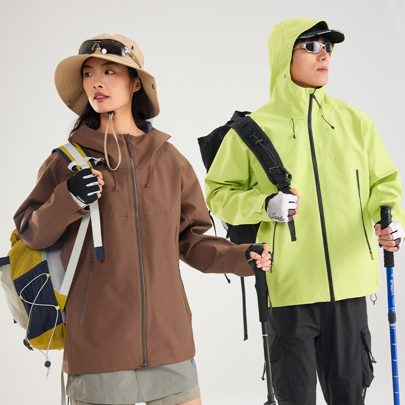Damska lekka Technical Rain kurtka in oversize funkcjonalna Cut z regulowanym Hood Lumaza
