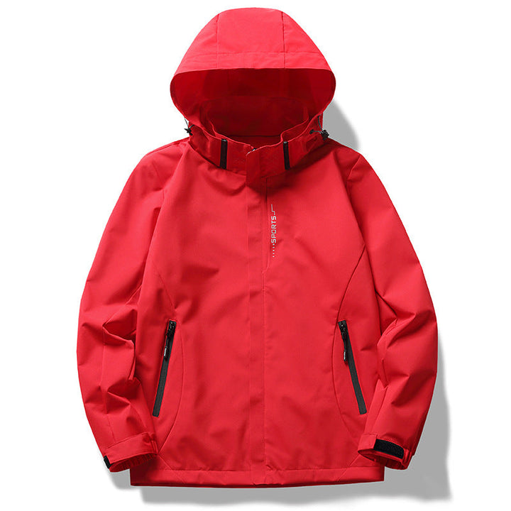 Męska Three-warstwa softshell kurtka z kapturem, Wwd patka i wodoodporny zamkiems