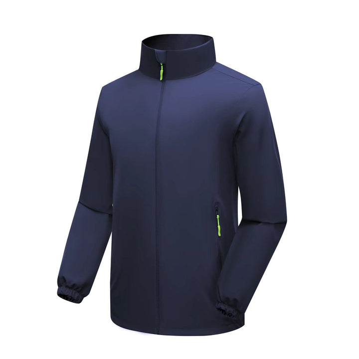 Męski Lekki Softshell Rain Kurtka z High Stójka i Wiatroszczelny Microfiber Zewnętrzna warstwa