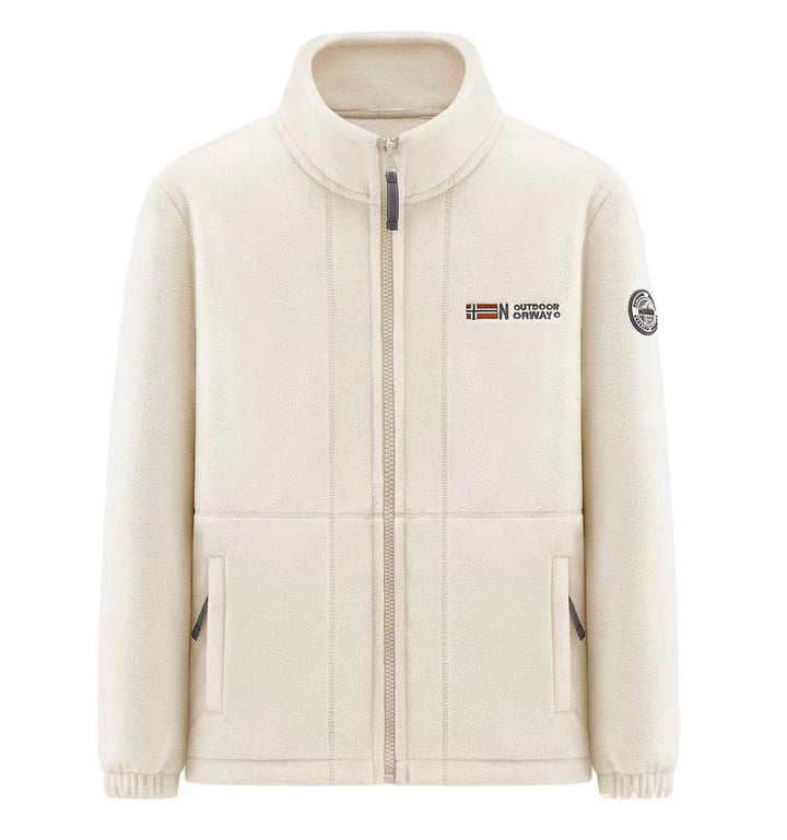 Męski microfleece pikowany kurtka z kołnierz ze stójką, elastyczne mankiety i ukryty side kieszenie