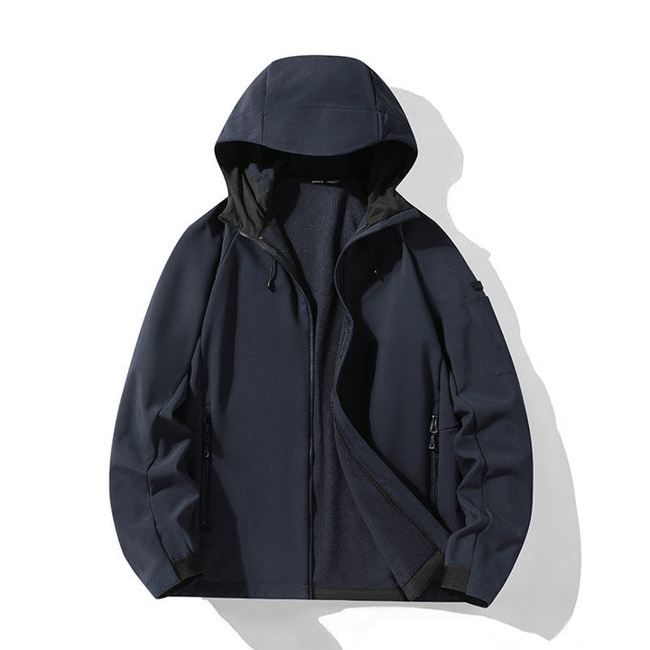 Damska softshellowa kurtka z kapturem i polarowa lining, windproof wodoodporna Lumaza
