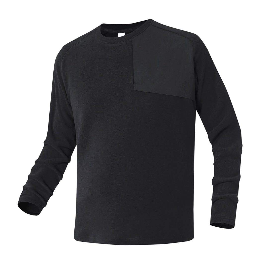 Herren Polar-Langarmshirt mit asymmetrischer Brustpasse und leichtem Stretch