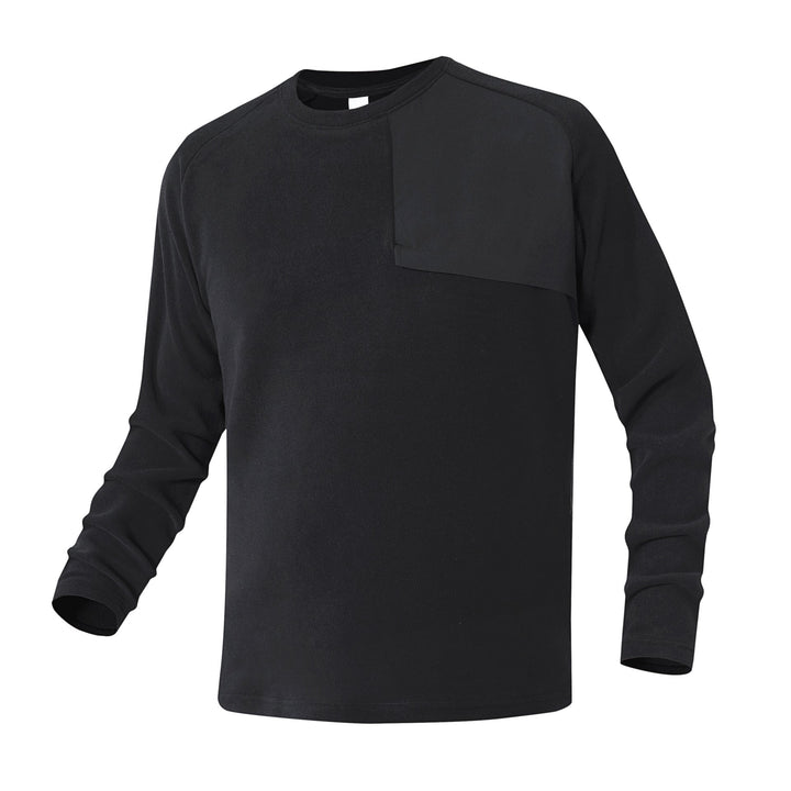 Herren Polar-Langarmshirt mit asymmetrischer Brustpasse und leichtem Stretch