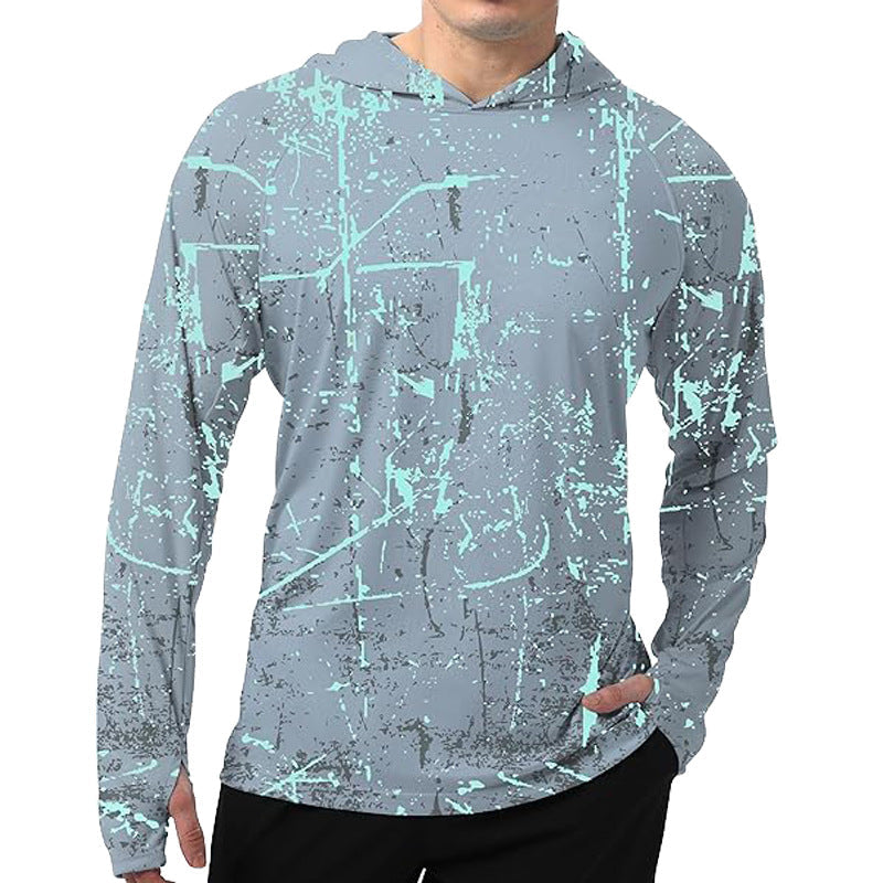 Męska sportowa bluza z kapturem z abstract print