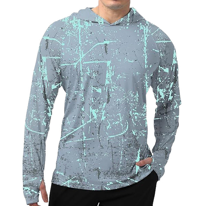 Męska sportowa bluza z kapturem z abstract print