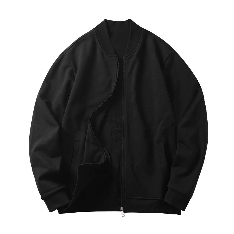 Męska sporty-elegant sweat kurtka w bomber Styl z kontrastowy Kołnierz i dwukierunkowy zamek