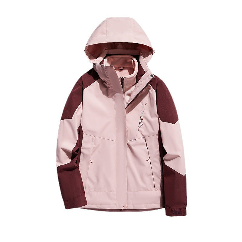 Damska two-layer softshellowa outdoor kurtka z removable polarowa inner layer i hood Lumaza