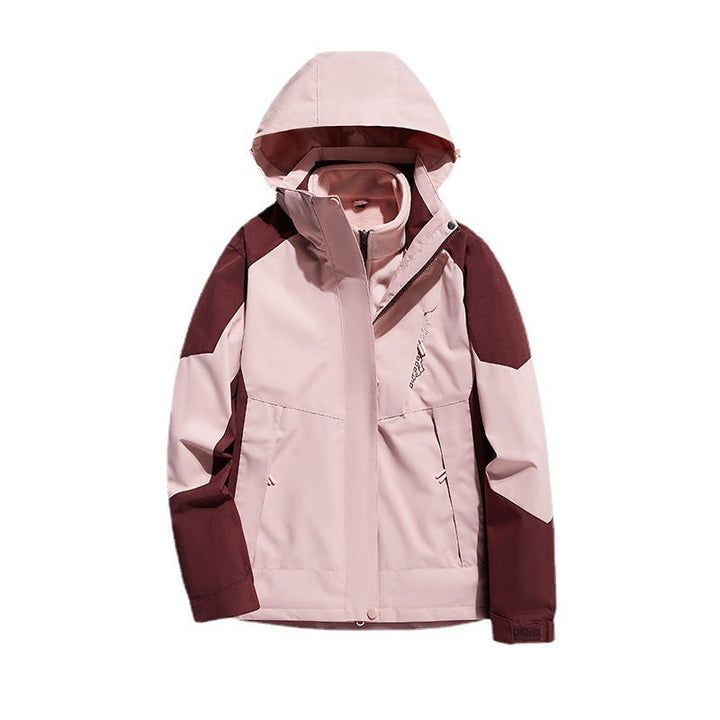 Damska two-layer softshellowa outdoor kurtka z removable polarowa inner layer i hood Lumaza