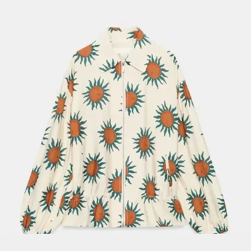 Damska Krótka Bluzon Kurtka wykonana z tkany tkanina z Stójka, elastyczny dół, i delikatna kratka Fason