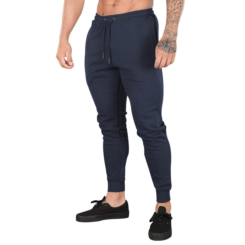 Męska Slim-Tapered Sweat Jogger z Elastyczny Tunnel Ściągacz Waistband &amp; Prążkowany Ankle Mankiety