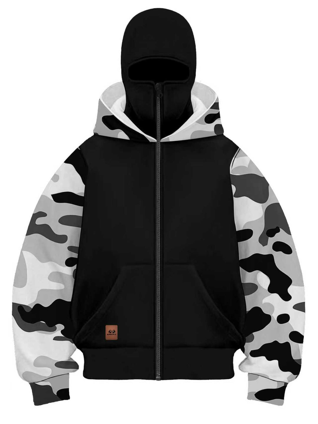 Męska Modny Camouflage Bluza z kapturem