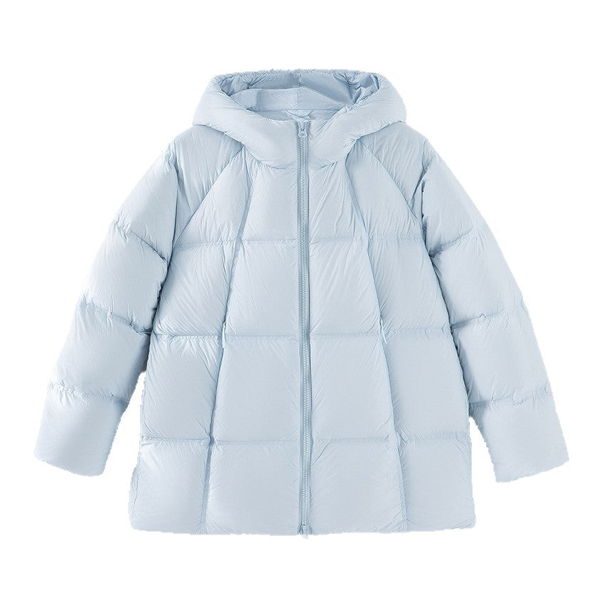 Damska krótka boxy pikowana kurtka z detachable hood i termiczna insulation Lumaza