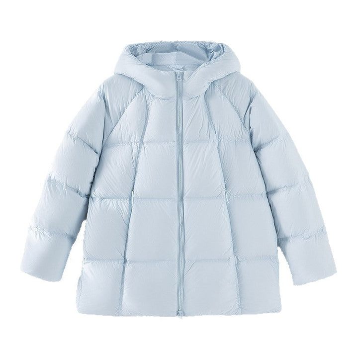 Damska krótka boxy pikowana kurtka z detachable hood i termiczna insulation Lumaza