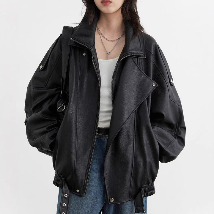 Damska Stylish Leather kurtka Lumaza