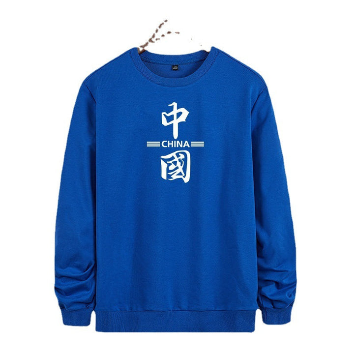 Męska bluza z okrągły dekolt i wyrazisty logo print