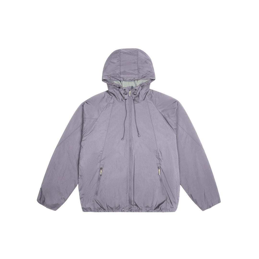 Unisex Lekka Wiatrówka z Regulowany Kaptur, Packable Nylon Kurtka