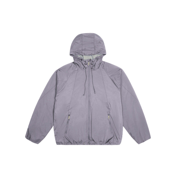 Unisex Lekka Wiatrówka z Regulowany Kaptur, Packable Nylon Kurtka
