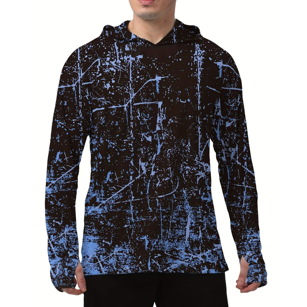 Męska sportowa bluza z kapturem z abstract print