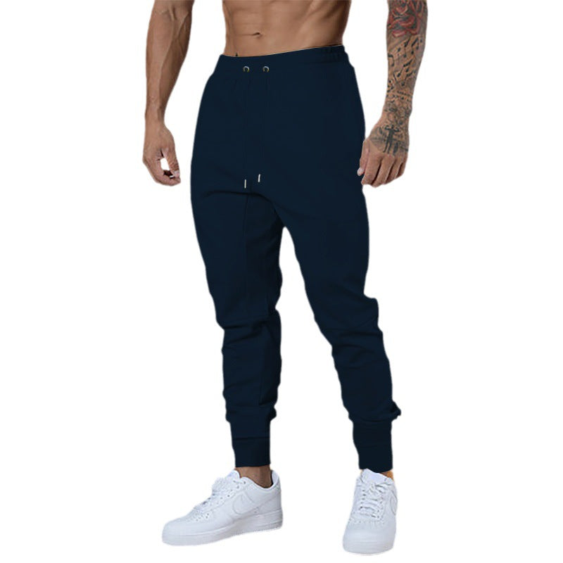 Męska Slim-Tapered Sweat Jogger z Elastyczny Tunnel Ściągacz Waistband &amp; Prążkowany Ankle Mankiety