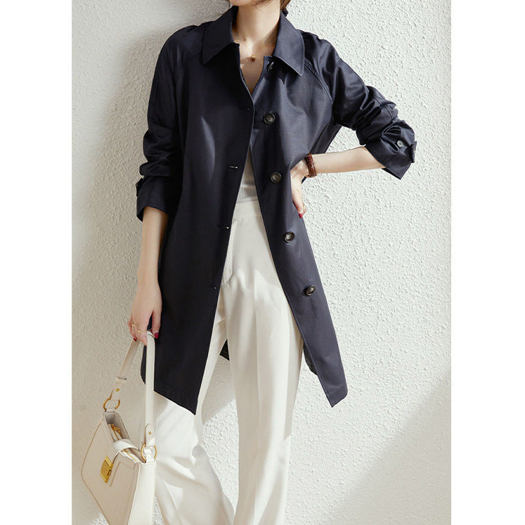 Damska Stylish Trench kurtka z Chic kołnierzem i Practical kieszeniami Lumaza