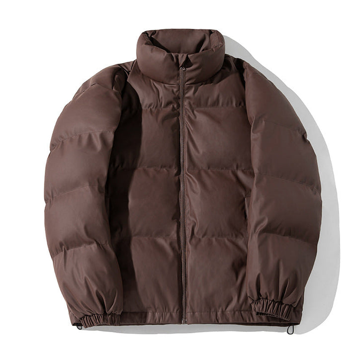 Unisex Voluminous puchowa kurtka z stójka kołnierzem, Minimalist Silhouette i regulowanym dołem Lumaza