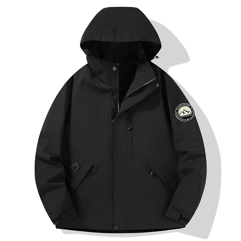 Damska wodoodporna hardshell outdoor kurtka z kapturem i multifunction kieszeniami Lumaza