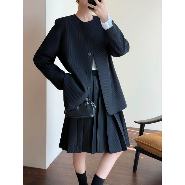 Damska elegancka Pleated kurtka Drune