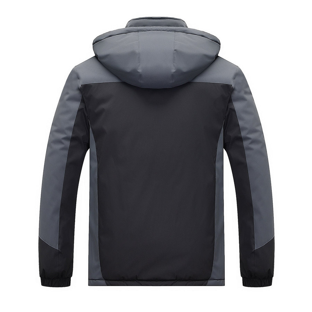 Męski wodoodporny outdoorowy kurtka z polar teddy podszewka, regulowany kaptur, i multifunction kieszenie