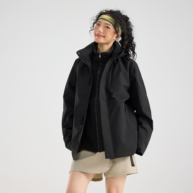 Damska lekka wodoodporna Parka bluza z kapturem kurtka z Sealed Seams i ściągaczem Lumaza