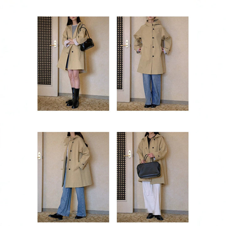 Damska Fashionable Transitional kurtka z kapturem Lumaza