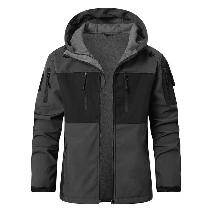 Męska softshell Tactical kurtka z fleece Lwwg, kapturem i Multifunctional kieszeniami