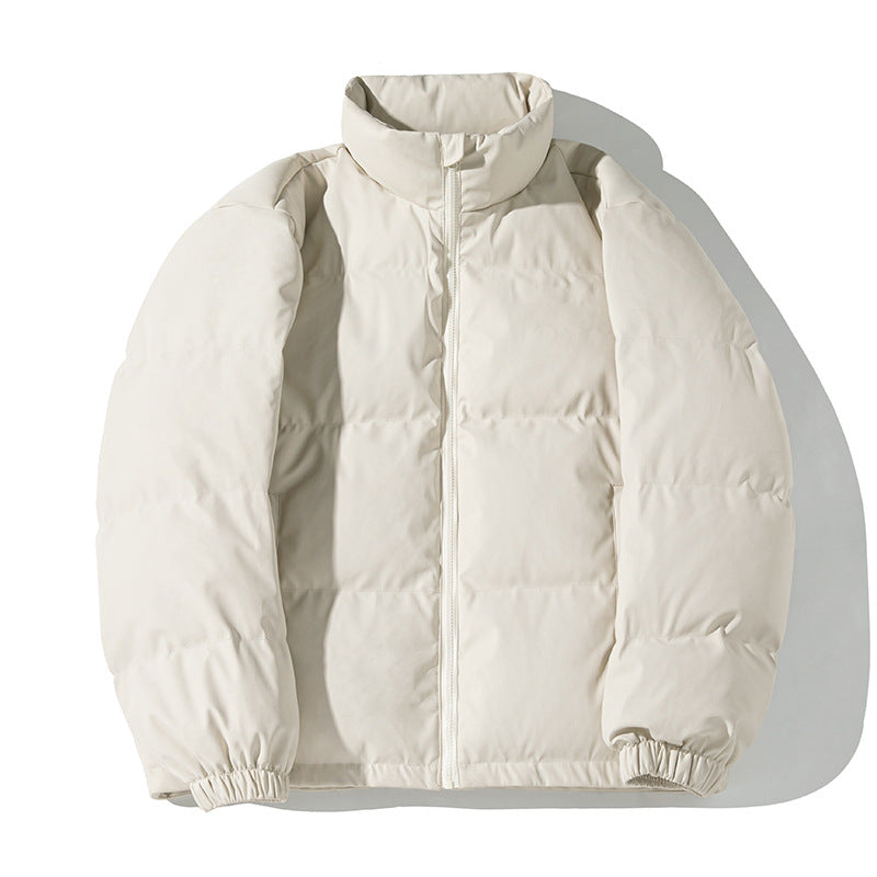 Unisex Voluminous puchowa kurtka z stójka kołnierzem, Minimalist Silhouette i regulowanym dołem Lumaza