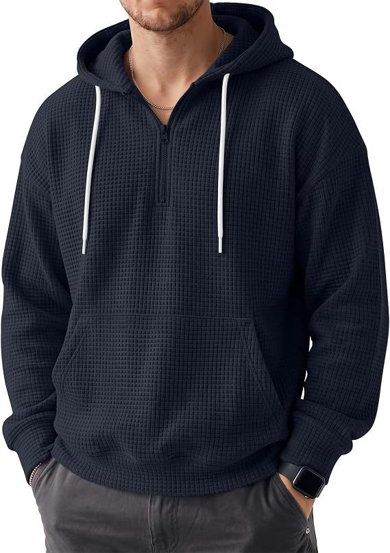 Męska Wygodny Zip-Up Bluza z kapturem